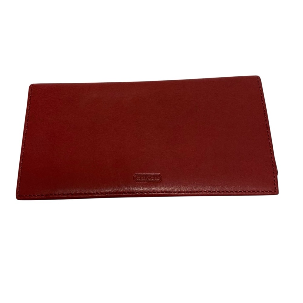Coach Solid Red Leather Wallet - image 7